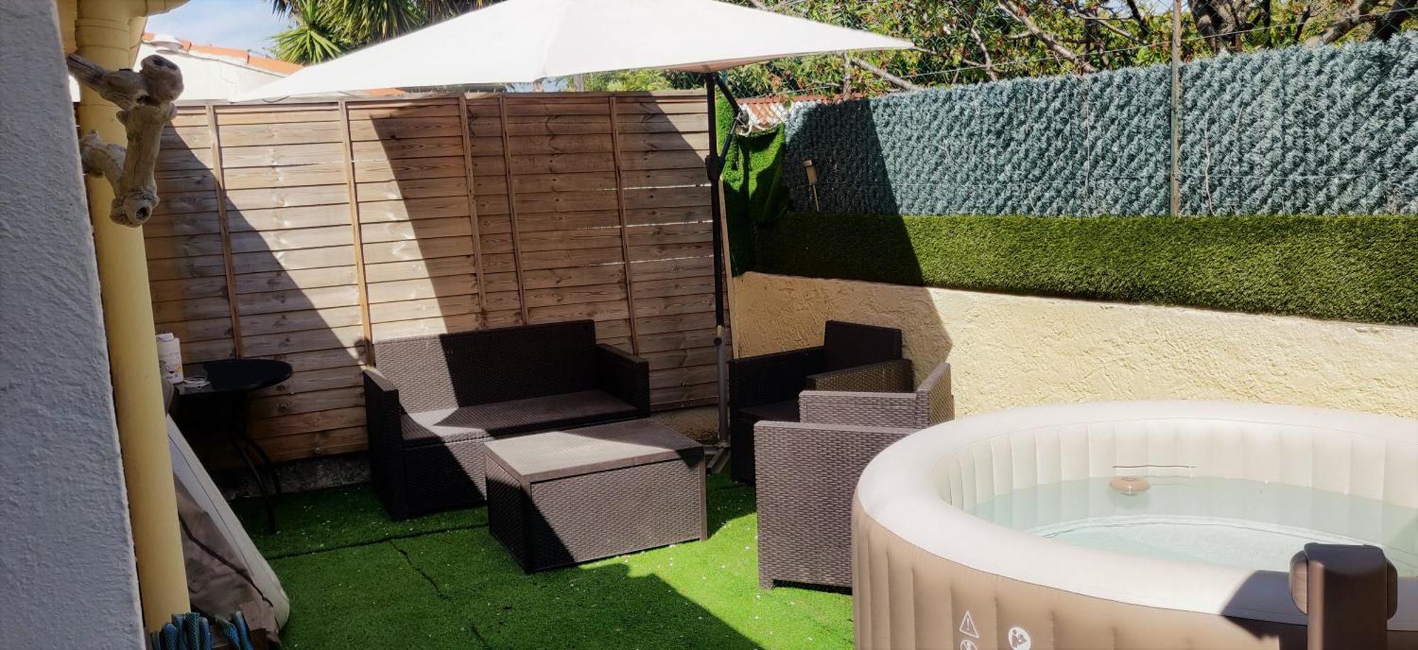 Maison T2 Proche Mer Jardin Spa Jacuzzi Et Parking Six-Fours-les-Plages Exterior foto